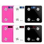 5-SOGA 2X Wireless Bluetooth Digital Body Fat Scale Bathroom Health Analyser Weight White/Pink