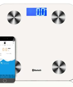 1-SOGA Wireless Bluetooth Digital Body Fat Scale Bathroom Health Analyser Weight White