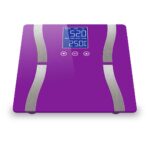 3-SOGA Glass LCD Digital Body Fat Scale Bathroom Electronic Gym Water Weighing Scales Purple