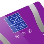 4-SOGA Glass LCD Digital Body Fat Scale Bathroom Electronic Gym Water Weighing Scales Purple