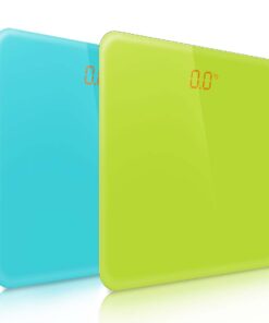 1-SOGA 2X 180kg Digital Fitness Weight Bathroom Gym Body Glass LCD Electronic Scales Green/Blue
