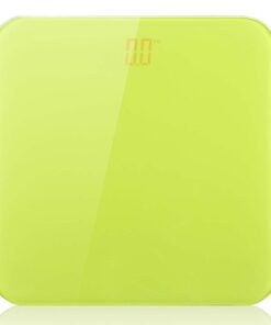 1-SOGA 180kg Digital Fitness Weight Bathroom Gym Body Glass LCD Electronic Scales Green