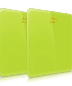 1-SOGA 2X 180kg Digital Fitness Weight Bathroom Gym Body Glass LCD Electronic Scales Green