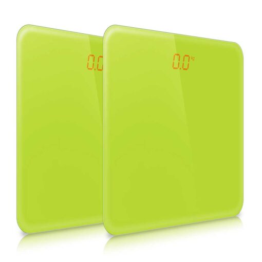 1-SOGA 2X 180kg Digital Fitness Weight Bathroom Gym Body Glass LCD Electronic Scales Green