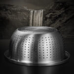 7-SOGA 2X Stainless Steel Nesting Basin Colander Perforated Kitchen Sink Washing Bowl Metal Basket Strainer Set of 3