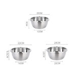 2-SOGA Stainless Steel Nesting Basin Colander Perforated Kitchen Sink Washing Bowl Metal Basket Strainer Set of 3