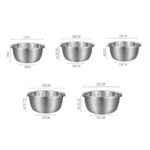 2-SOGA 2X Stainless Steel Nesting Basin Colander Perforated Kitchen Sink Washing Bowl Metal Basket Strainer Set of 5