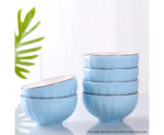 3-SOGA Blue Japanese Style Ceramic Dinnerware Crockery Soup Bowl Plate Server Kitchen Home Decor Set of 9