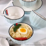 6-SOGA Blue Japanese Style Ceramic Dinnerware Crockery Soup Bowl Plate Server Kitchen Home Decor Set of 10