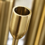 7-SOGA 6pcs Gold Iron Taper Luxury Candlestick Candle Holder Stand Pillar