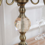 7-SOGA 58cm 4-Slots Glass Candlestick Candle Holder Stand Pillar Glass/Iron Metal