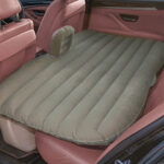 3-SOGA Grey Stripe Inflatable Car Mattress Portable Camping Rest Air Bed Travel Compact Sleeping Kit Essentials
