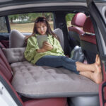 2-SOGA 2X Grey Honeycomb Inflatable Car Mattress Portable Camping Air Bed Travel Sleeping Kit Essentials