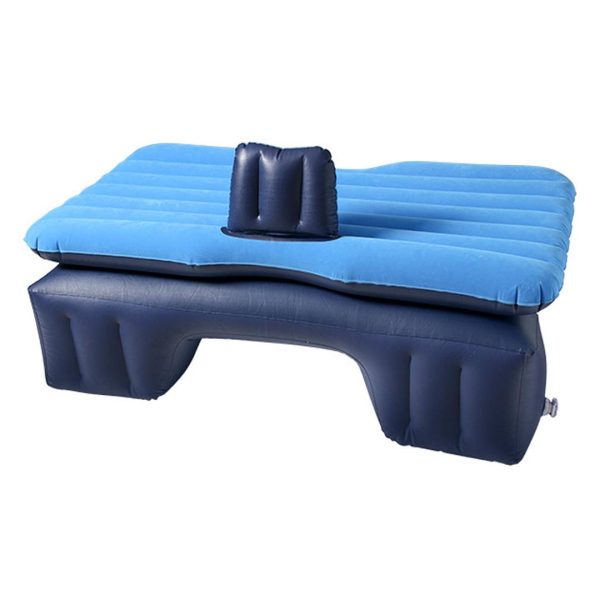 1-SOGA Inflatable Car Mattress Portable Travel Camping Air Bed Rest Sleeping Bed Blue