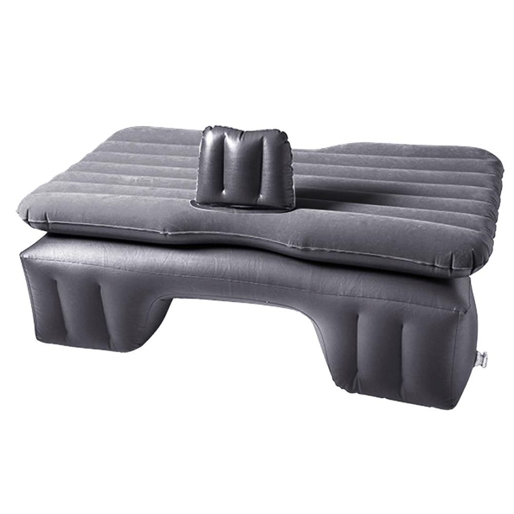 1-SOGA Inflatable Car Mattress Portable Travel Camping Air Bed Rest Sleeping Bed Grey
