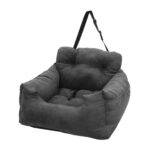 8-SOGA Grey Pet Car Seat Sofa Safety Soft Padded Portable Travel Carrier Bed