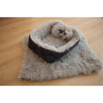 3-SOGA Black Dual-purpose Cushion Nest Cat Dog Bed Warm Plush Kennel Mat Pet Home Travel Essentials