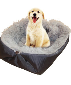 1-SOGA Black Dual-purpose Cushion Nest Cat Dog Bed Warm Plush Kennel Mat Pet Home Travel Essentials