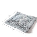 6-SOGA Black Dual-purpose Cushion Nest Cat Dog Bed Warm Plush Kennel Mat Pet Home Travel Essentials