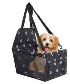 1-SOGA Waterproof Pet Booster Car Seat Breathable Mesh Safety Travel Portable Dog Carrier Bag Black