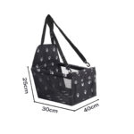 2-SOGA 2X Waterproof Pet Booster Car Seat Breathable Mesh Safety Travel Portable Dog Carrier Bag Black