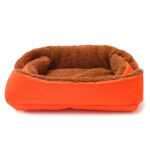 2-SOGA Orange Dual-purpose Cushion Nest Cat Dog Bed Warm Plush Kennel Mat Pet Home Travel Essentials