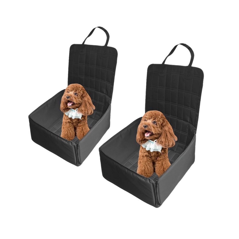 1-SOGA 2X Black Car Pet Sitting Bag Breathable Safety Travel Portable Carrier Pouch Travel Essentials