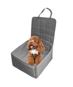 1-SOGA Grey Car Pet Sitting Bag Breathable Safety Travel Portable Carrier Pouch Travel Essentials