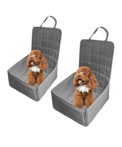 1-SOGA 2X Grey Car Pet Sitting Bag Breathable Safety Travel Portable Carrier Pouch Travel Essentials
