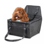 1-SOGA Waterproof Pet Booster Car Seat Breathable Mesh Safety Travel Portable Dog Carrier Bag Black