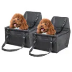 1-SOGA 2X Waterproof Pet Booster Car Seat Breathable Mesh Safety Travel Portable Dog Carrier Bag