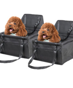 1-SOGA 2X Waterproof Pet Booster Car Seat Breathable Mesh Safety Travel Portable Dog Carrier Bag