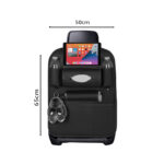 2-SOGA PVC Leather Car Back Seat Storage Bag Multi-Pocket Organizer Backseat and iPad Mini Holder Black