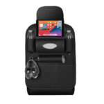 3-SOGA PVC Leather Car Back Seat Storage Bag Multi-Pocket Organizer Backseat and iPad Mini Holder Black