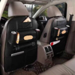 6-SOGA PVC Leather Car Back Seat Storage Bag Multi-Pocket Organizer Backseat and iPad Mini Holder Black