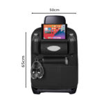 2-SOGA 2X  PVC Leather Car Back Seat Storage Bag Multi-Pocket Organizer Backseat and iPad Mini Holder Black