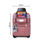 2-SOGA PVC Leather Car Back Seat Storage Bag Multi-Pocket Organizer Backseat and iPad Mini Holder Coffee