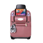1-SOGA PVC Leather Car Back Seat Storage Bag Multi-Pocket Organizer Backseat and iPad Mini Holder Coffee