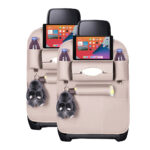 1-SOGA 2X Leather Car Back Seat Storage Bag Multi-Pocket Organizer Backseat and iPad Mini Holder White