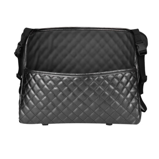 1-SOGA Black Leather Car Storage Portable Hanging Organizer Backseat Multi-Purpose Interior Accessories Bag