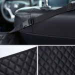 8-SOGA Black Leather Car Storage Portable Hanging Organizer Backseat Multi-Purpose Interior Accessories Bag