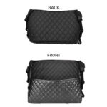 2-SOGA 2X Black Leather Car Storage Portable Hanging Organizer Backseat Multi-Purpose Interior Accessories Bag