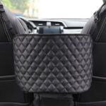 3-SOGA 2X Black Leather Car Storage Portable Hanging Organizer Backseat Multi-Purpose Interior Accessories Bag