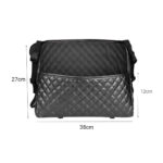 6-SOGA 2X Black Leather Car Storage Portable Hanging Organizer Backseat Multi-Purpose Interior Accessories Bag