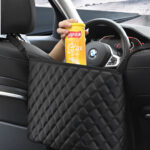7-SOGA 2X Black Leather Car Storage Portable Hanging Organizer Backseat Multi-Purpose Interior Accessories Bag