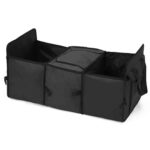 1-SOGA Car Portable Storage Box Waterproof Oxford Cloth Multifunction Organizer Black