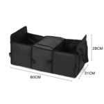 2-SOGA 2X Car Portable Storage Box Waterproof Oxford Cloth Multifunction Organizer Black