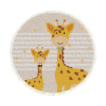 1-SOGA 120cm Cute Cartoon Animal Non-Slip Thick and Ultra-Soft Carpet Flannel Rug