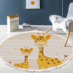 5-SOGA 120cm Cute Cartoon Animal Non-Slip Thick and Ultra-Soft Carpet Flannel Rug