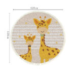 6-SOGA 120cm Cute Cartoon Animal Non-Slip Thick and Ultra-Soft Carpet Flannel Rug